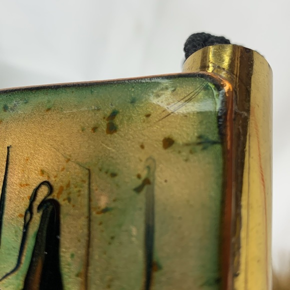 Enamel on metal hanging scroll wall art - Picture 14 of 14